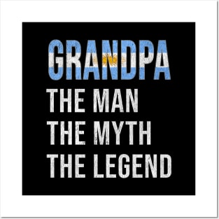 Grand Father Argentinian Grandpa The Man The Myth The Legend - Gift for Argentinian Dad With Roots From  Argentina Posters and Art